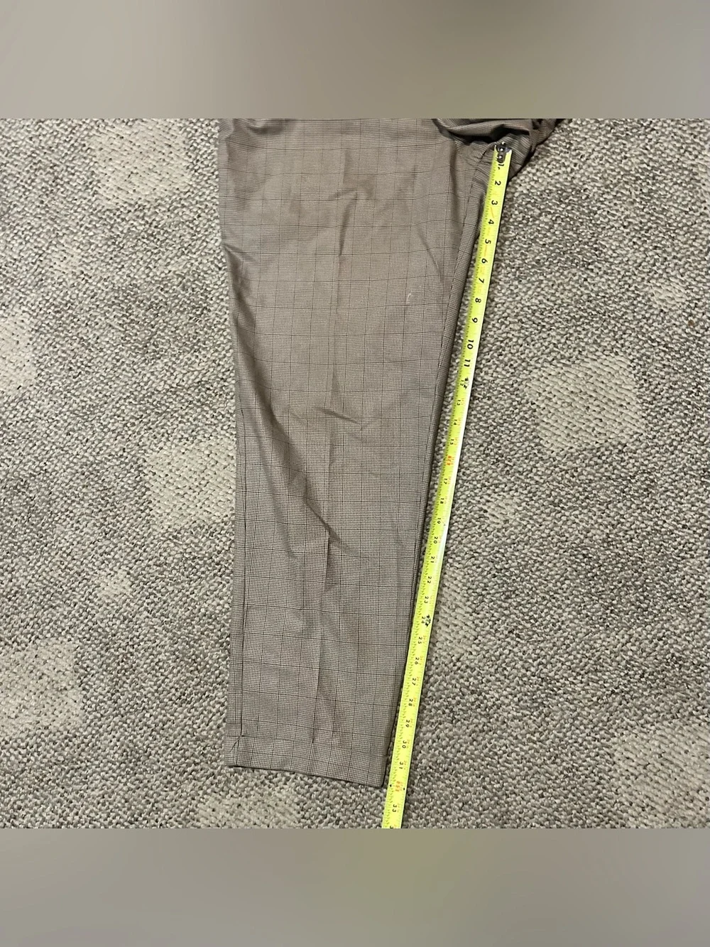 Savane Deep Dye Pleat Front Dress Pants Slacks 38x32 Houndstooth Pattern